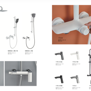 M6002 & 170 Series Modern Shower System & Basin Mixer Collection with Precision Thermostatic Control