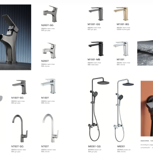 N-Series & M-Series Premium Multi-Function Fixture Collection with 90° Rotatable Spout, Pull-Out Hose & Coordinated Design