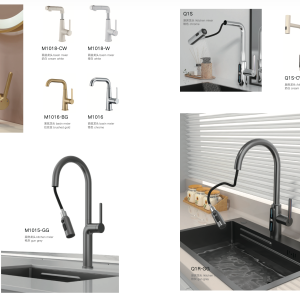 Smart Pull-Out Kitchen & Basin Faucet Collection with Digital Temperature Display, Flexible Spray & Multi-Finish Design