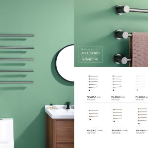 FK-006 Series Modular Electric Heated Towel Rack Collection with Smart Digital Control & Customizable Bar Layouts